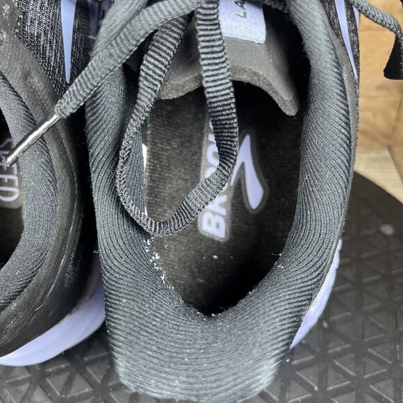 Brooks Launch 9 Womens Size 8 Black Ebony Purple Lace Up Athletic Sneakers - Picture 6 of 10